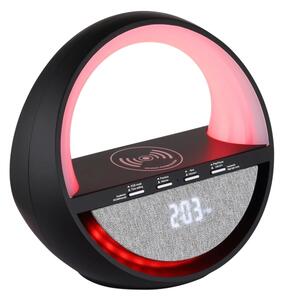 Globo 39907S - Lampă de birou reîncărcabilă LED RGBW Dot cu difuzor SOUNDRA LED/3,5W/5V 1800 mAh