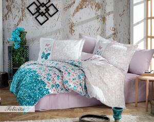 Lenjerie de pat poplin percale, Hobby Home, Felicita Turcoaz