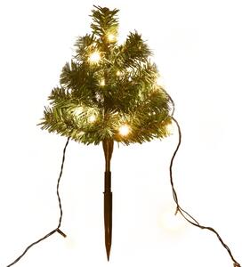 Brazi de Crăciun de alee, 6 buc., LED-uri alb calde, 45 cm, PVC