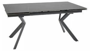 Masa extensibila NORTON, negru cu efect de marmura/negru, 160/240x90x7