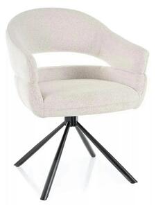 Scaun BORGO, bej - Raven 22, stofa clasica/metal, 58x60x87 cm