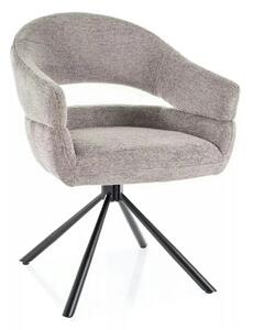 Scaun BORGO, gri deschis - Raven 07, stofa clasica/metal, 58x60x87 cm