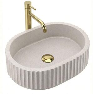 Rea Margaret lavoar 50x35.5 cm ovale de blat maro/bej mat REA-U7343