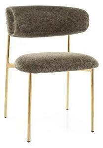 Scaun ELTON, verde olive - Raven 78/auriu, stofa clasica/metal, 56x58x