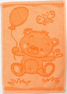 Prosop pentru copii BEBÉ ursulet de plus portocaliu 30x50 cm