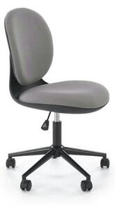 Scaun birou ORION, gri deschis/negru, stofa clasica/polipropilena, 46x