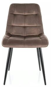 Scaun CHIC, cappuccino - Bluvel 38, stofa catifelata/metal, 50x58x88 c