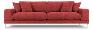 Canapea 4 locuri Jog cu tapiterie din tesatura structurala, rosu