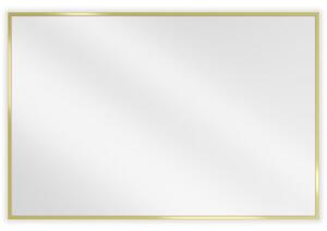 Mexen Loft, oglinda baie dreptunghiulara 90 x 60 cm, culoare rama auriu lucios, 9852-090-060-000-50