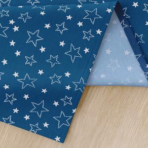 Goldea față de masă din bumbac - model 016 - steluțe albe pe albastru 68 x 68 cm