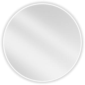 Mexen Loft, oglinda baie rotunda 80 cm, culoare rama alb, 9850-080-080-000-20