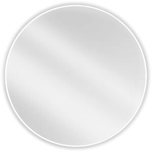 Mexen Loft, oglinda baie rotunda 90 cm, culoare rama alb, 9850-090-090-000-20