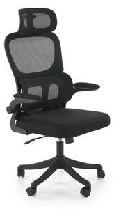 Scaun birou SOREN, negru, stofa clasica/plastic, 62x62x116/124 cm