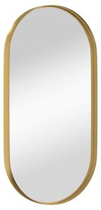 Oglindă de perete, auriu, 20x40 cm, ovală