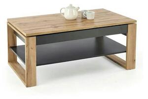 Masuta cafea BETTY, stejar artisan/negru, PAL laminat, 120x65/92x50/72