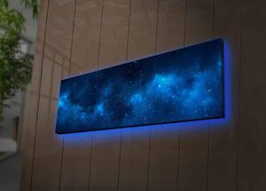 Tablou Canvas cu Led Ledda, Albastru, 90x3x30 cm