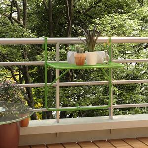 Masă de balcon, verde, 60x40 cm, oțel