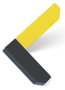 Agatatoare cuier Corner, finisaj gri antracit galben, 101x87x67 mm