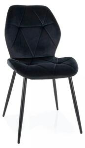 Scaun RICK, negru - Bluvel 19, stofa catifelata/metal, 48x56x86 cm