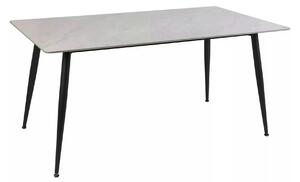 Masa RION, gri cu efect de marmura, ceramica/metal, 160x90x76 cm