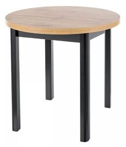 Masa ADAM, stejar artisan/negru, PAL laminat, 80x80x75 cm