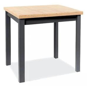 Masa ADAM, stejar artisan/negru, 80x80x75 cm