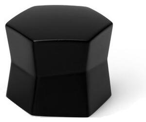 Buton pentru mobilier Coffe Pot, negru mat, L: 27,7 mm