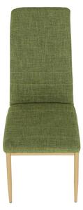 KONDELA Scaun, material textil verde/cadru metalic fag, COLETA NOVA