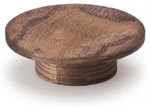 Buton din lemn pentru mobilier Echo, finisaj maro periat