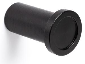 Buton pentru mobila Round, finisaj negru periat, D:25 mm
