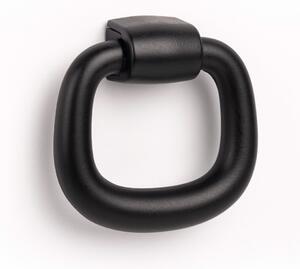 Buton pentru mobila Pendant, finisaj negru mat, L:39.3 mm