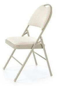 Scaun K566, bej, stofa clasica/otel, 46x53x86 cm