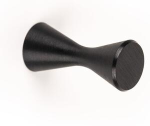 Buton pentru mobila Diabolo, finisaj negru periat, D:13.5 mm