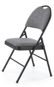 Scaun K566, gri/negru, stofa clasica/otel, 46x53x86 cm