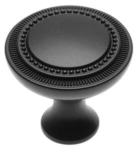 Buton pentru mobila Imperia, finisaj negru mat GT, D:31.5 mm