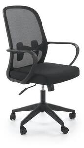Scaun birou ORCANO, negru, stofa clasica/plastic, 62x65x101/111 cm