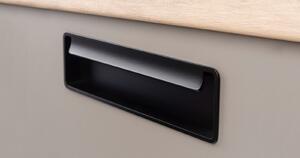Maner pentru mobila Fold, finisaj negru mat, L 174 mm