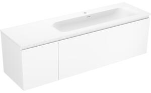 Mexen Orio, Dulap baie 160 cm cu lavoar dreapta Vela, 1S, 1D, alb mat, 91A13-16047-3-BBFF01-W23P01