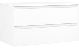 Mexen Orio, mobilier de baie 90 cm cu blat, 2 sertare, alb mat, 91A10-09047-2-BFFC01
