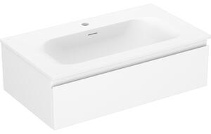 Mexen Orio, mobilier baie 80 cm cu lavoar Vela, 1 sertar, alb mat, 91A10-08023-1-BF01-W23M01