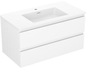 Mexen Orio, mobilier de baie 90 cm cu lavoar Otis, 2 sertare, alb mat, 91A10-09047-2-BFF01-W18M01