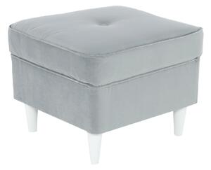 KONDELA Taburet modern, gri deschis/alb, RUFINO 3 NEW