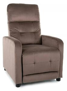 Fotoliu rabatabil OTUS, stofa catifelata cappuccino - Bluvel 38, 66x92