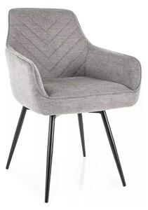 Scaun SERVIO, gri deschis - Brego 07, stofa clasica/metal, 55x45x88 cm