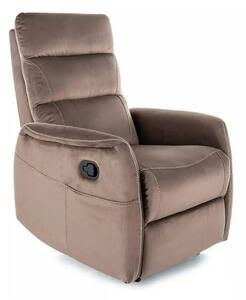 Fotoliu recliner SOLON M, stofa catifelata cappuccino - Bluvel 38, 74x