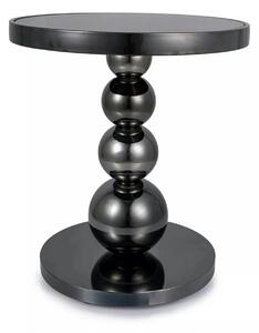 Masuta cafea RIMA, negru, sticla/metal, 50x56 cm