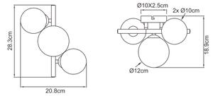 Globo 56133-3W - Plafonieră LED RIHA 3xG9/3,5W/230V