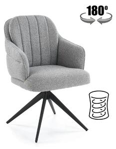 Scaun K570, gri/negru, stofa/otel, 61x70x92 cm