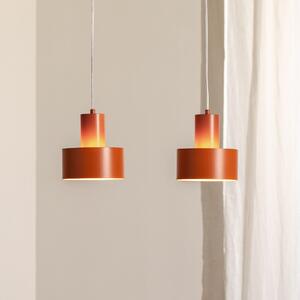 SIGMA Lampă suspendată Rif 2, roșu cărămiziu, 2 becuri, liniară, oțel, reglabil, Roșu, Camera de zi / sufragerie, Metal, Modern