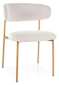 Scaun ELTON D, bej deschis - Brego 22/stejar, stofa clasica/metal, 56x